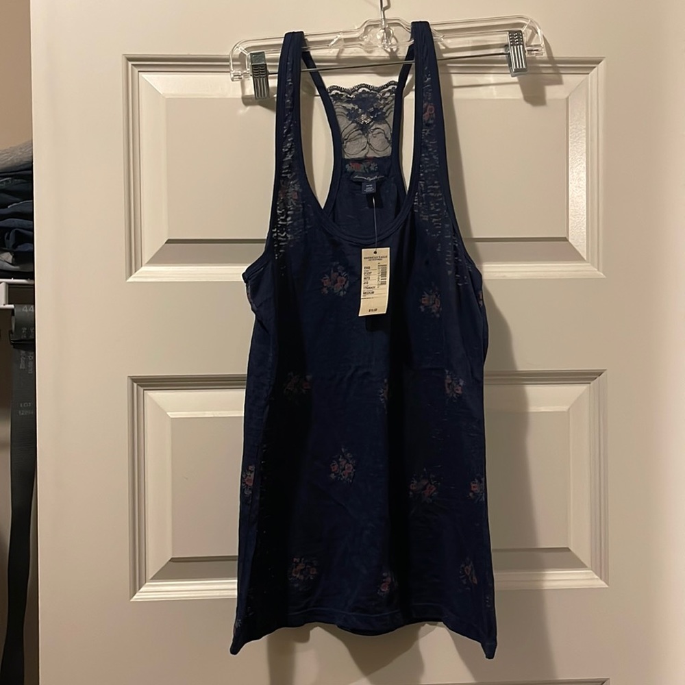 American Eagle Woman’s Tank, navy blue, size M. Brand new with tags.